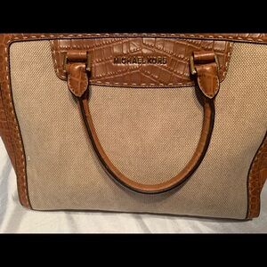 Selma pick stitch Lg TZ satchel canvas-hemp